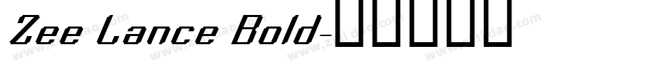 Zee Lance Bold字体转换